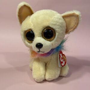 TY Beanie Boos Chewey the Chihuahua 6” Excellent Condition NWT 2019 Rainbow Boa